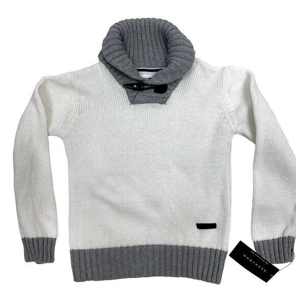 Shawl Neck Boys Cotton Sweater with Toggle Button NWT Sze 6 - Picture 2 of 11